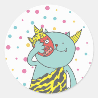 2月 モンスターシール 6枚入り ラウンドシール