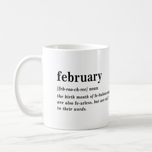 2月 定義 誕生日 コーヒーマグカップ (左)