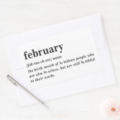 2月 定義 誕生日 長方形シール (封筒)
