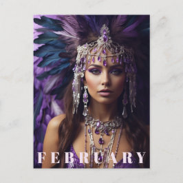 *～* 2月 AP53 誕生日 アメジスト ボヘミアン ポストカード