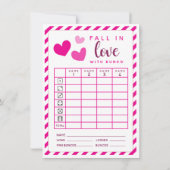 2月Bunco秋In Love両面スコアカード 招待状 (裏面)