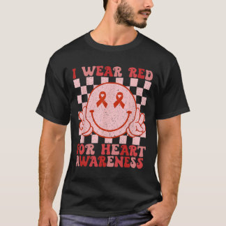 2月I衣服赤いハート病認識度Chd Tシャツ
