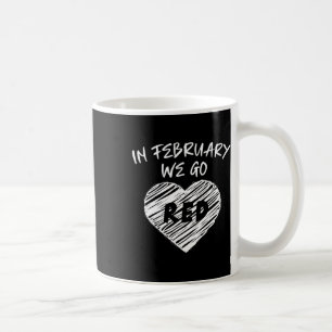 2月Weゴー赤いハート病認識度 コーヒーマグカップ