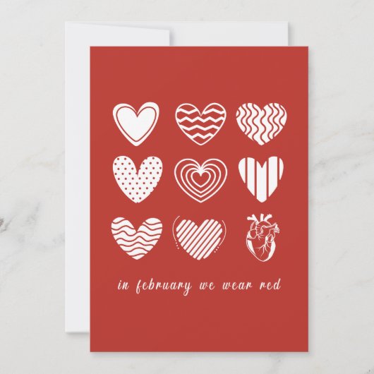 2月We行く赤いハート病認識度 招待状 (正面)