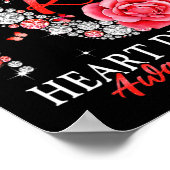 2月We衣服レッドバタフライハート病アウェア ポスター (角)