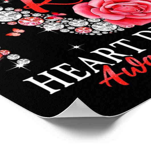 2月We衣服レッドバタフライハート病アウェア ポスター (角)