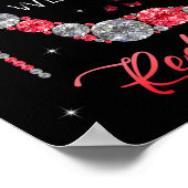 2月We衣服レッド蝶ハート病阿波 ポスター (角)