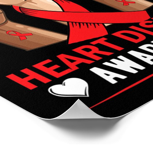 2月We衣服赤いハート病認識度アメリ ポスター (角)