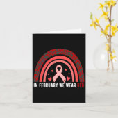 2月We衣服赤いハート病認識度モ カード (黄色い花)