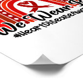 2月We衣服赤いハート病認識度 ポスター (角)