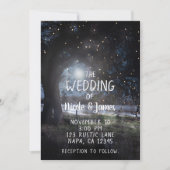 2木素朴夕べライトデュスクサンセット結婚ズ 招待状 (正面)