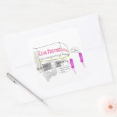 2本のグラム陰性の棒はバーに歩きます スクエアシール (封筒)