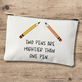 2本のペンは1本のペンより強い アクセサリーポーチ