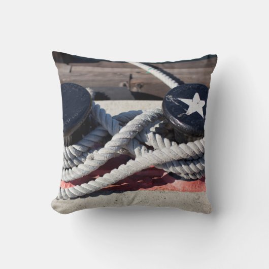 2本のボラードに結ばれるロープ クッション (正面)