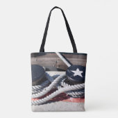 2本のボラードに結ばれるロープ トートバッグ (裏面)