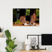 2本のレッドウッドのトランク ポスター (ホームオフィス)