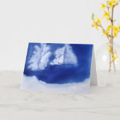 2本の冬の木のクリスマスの挨拶状 カード (黄色い花)