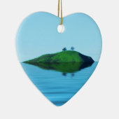 2本の木の島 セラミックオーナメント (右)