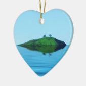 2本の木の島 セラミックオーナメント (左)