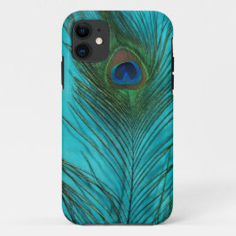 2本の水の孔雀の羽 iPhone 11 ケース