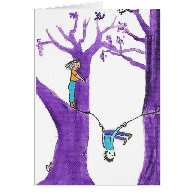 2本の紫色の木の曲芸 (正面)