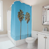 2本の緑のココナツの木 シャワーカーテン (インサイチュ)