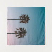 2本の緑のヤシの木 タペストリー (正面(横))