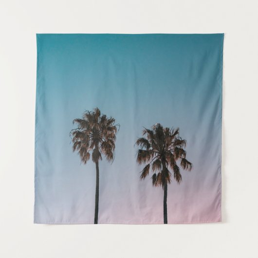 2本の緑のヤシの木 タペストリー (正面)