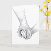 2本の腕を組んで支え合った カード (黄色い花)