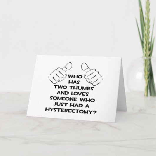 2本の親指……子宮摘出術を受けた人を愛する カード (正面)