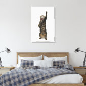 2本の足に立って手が届く家庭用足袋ネコ キャンバスプリント (インサイチュ (寝室))