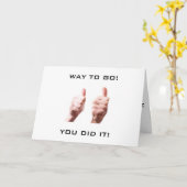 2本のTUMPSアップ**仕事がうまくいった**やった！ カード (黄色い花)