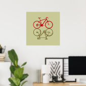 2本シンプルの自転車 ポスター (ホームオフィス)