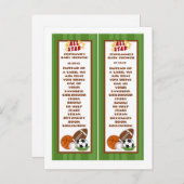 2本マークすべて星緑 インビテーションポストカード (正面/裏面)