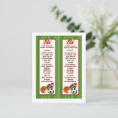 2本マークすべて星緑 インビテーションポストカード (スタンド正面)