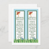 2本マーク熱帯雨林ジャングル動物 インビテーションポストカード (正面/裏面)