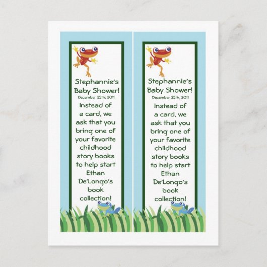 2本マーク熱帯雨林ジャングル動物 インビテーションポストカード (正面)