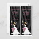 2本マーク花嫁ゼブラ印刷 ポストカード (正面/裏面)