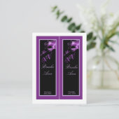 2本マークmis XVパープル薄紫ブラックパーティー ポストカード (スタンド正面)