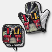 2本 鍋つかみ&鍋敷きセット (正面/裏面)