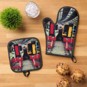 2本 鍋つかみ&鍋敷きセット (トップダウン)