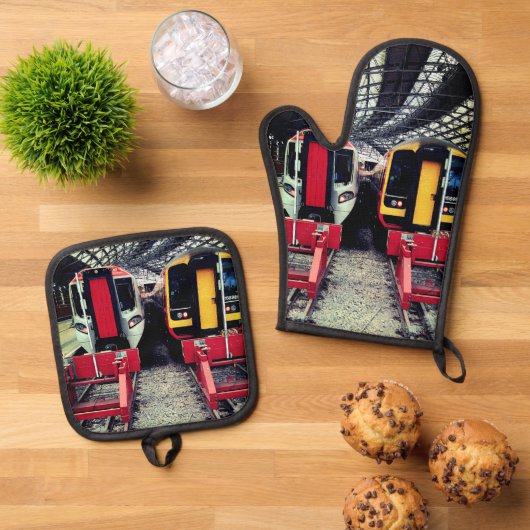 2本 鍋つかみ&鍋敷きセット (トップダウン)