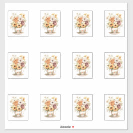 2杯の花 シール