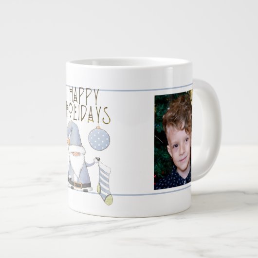 2枚かわいいサンタ格言 ジャンボコーヒーマグカップ (正面右)