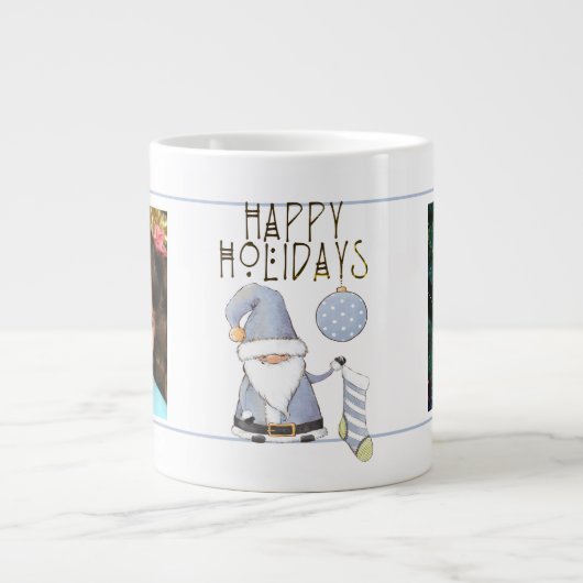 2枚かわいいサンタ格言 ジャンボコーヒーマグカップ (正面)