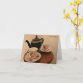 2枚のお茶カード カード (黄色い花)