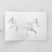 2枚のアパルオサス馬のグリーティングカード カード (内部)