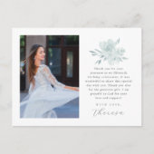 2枚のエレガント写真キンセアニェラフローラありがとう ポストカード (正面)