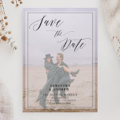 2枚のエレガント写真コラージュが日付の結婚保存 セーブザデート