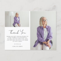 2枚のエレガント写真悔やみや弔慰葬儀ありがとう